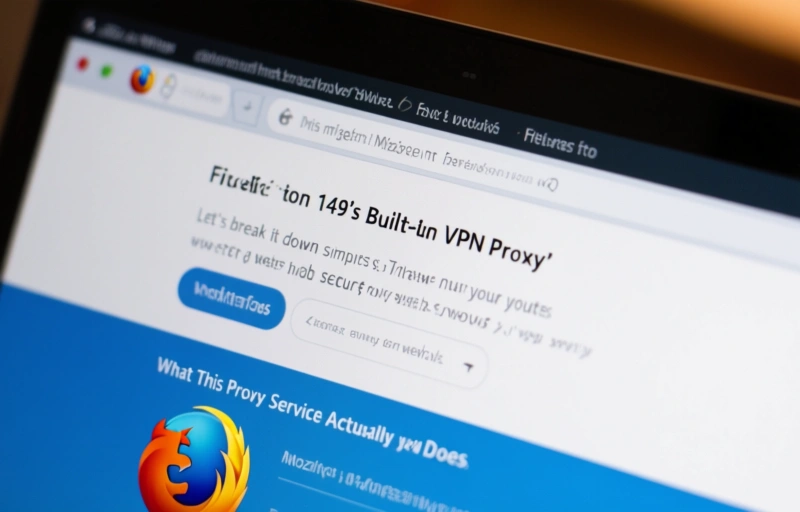 Visual representation of Firefox 149's Built-in VPN Proxy