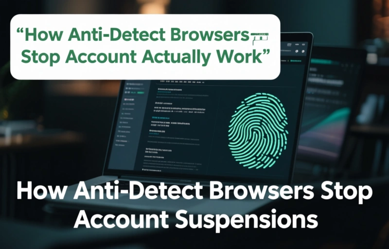 Visual representation of How Anti-Detect Browsers Stop Account Suspensions