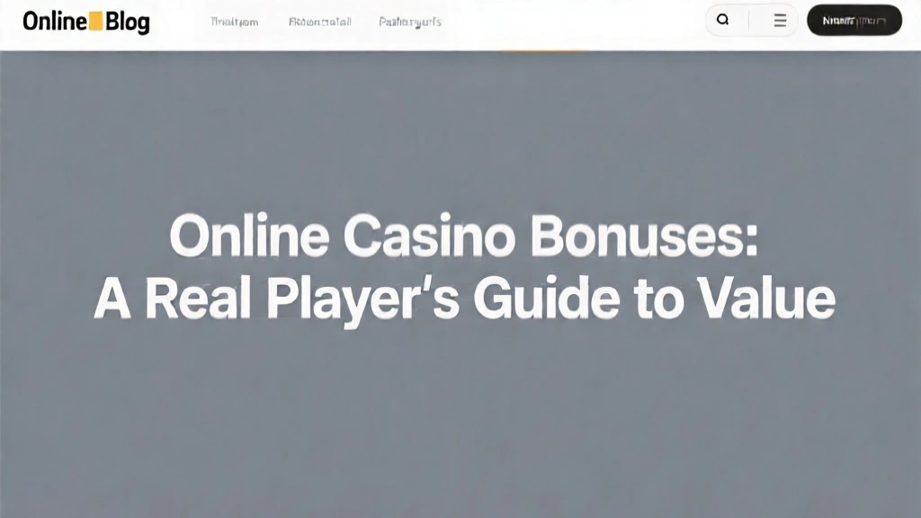 Online Casino Bonuses: A Real Player's Guide to Value