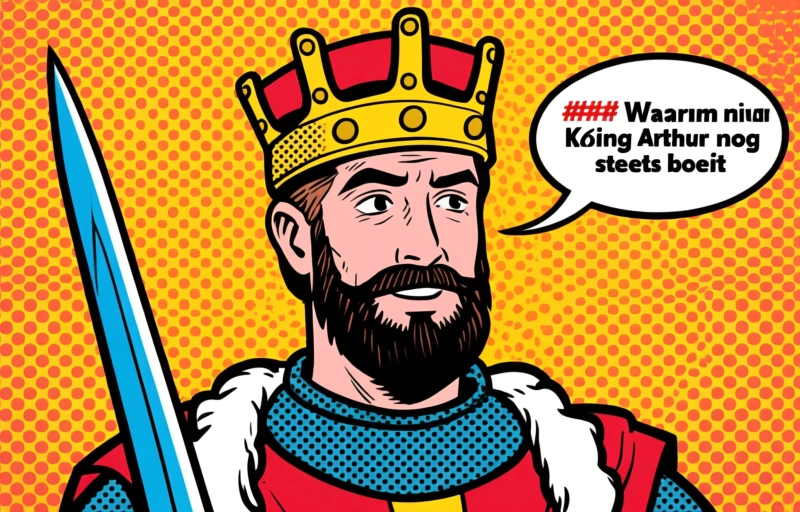 Visuele weergave van Koning Arthur Lezing