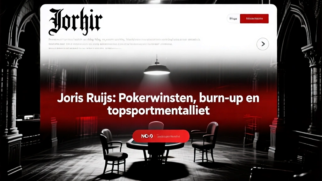 Joris Ruijs: Pokerwinsten, burn-out en topsportmentaliteit