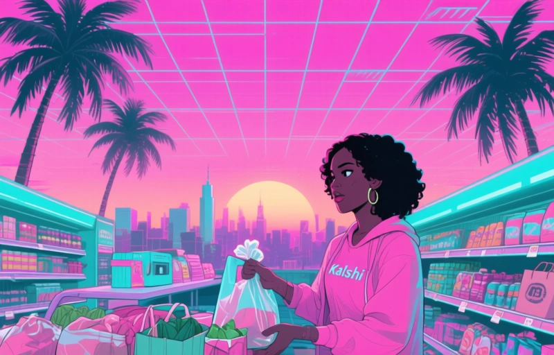 Kalshi deelt gratis boodschappen uit in New Yorkse supermarkt