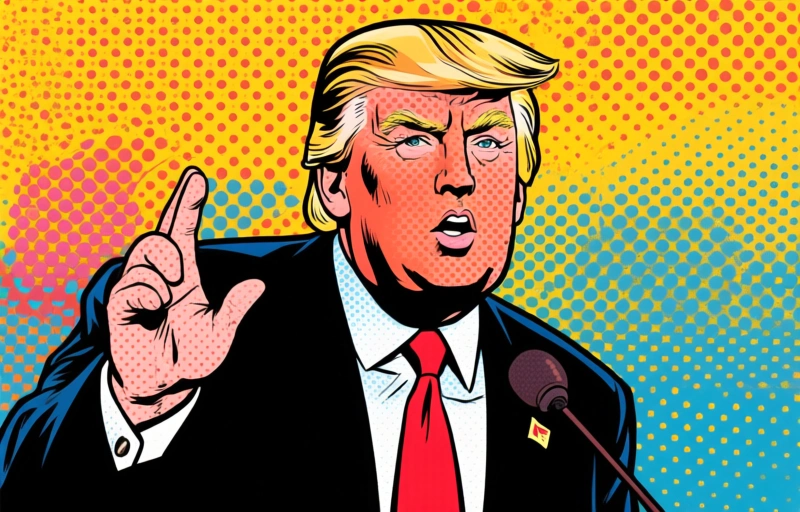 Visuelle Darstellung von Trump in Las Vegas