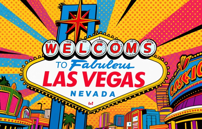 Visuelle Darstellung von Trump in Las Vegas