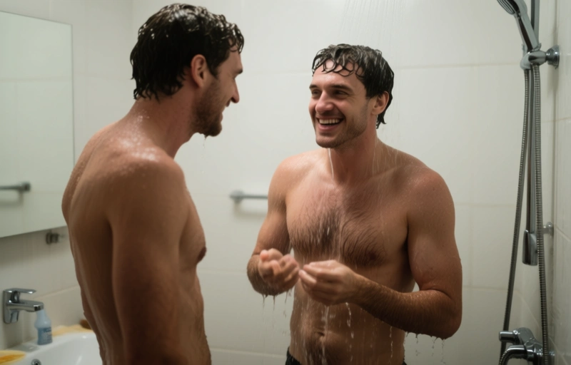 Heiße Dusche: Channing Flynn trifft Hugs Kandelas