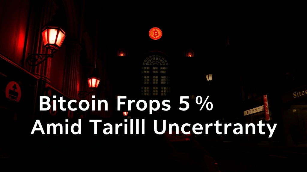 Bitcoin Drops 5% Amid Trump Tariff Uncertainty