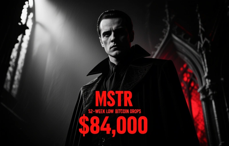 MSTR Stock Hits 52-Week Low as Bitcoin Drops Below $84,000