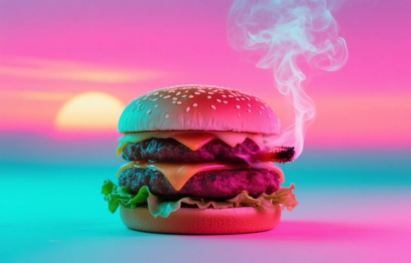 Visuele weergave van Rokerige, rijke en umami-rijke groenteburgers getest