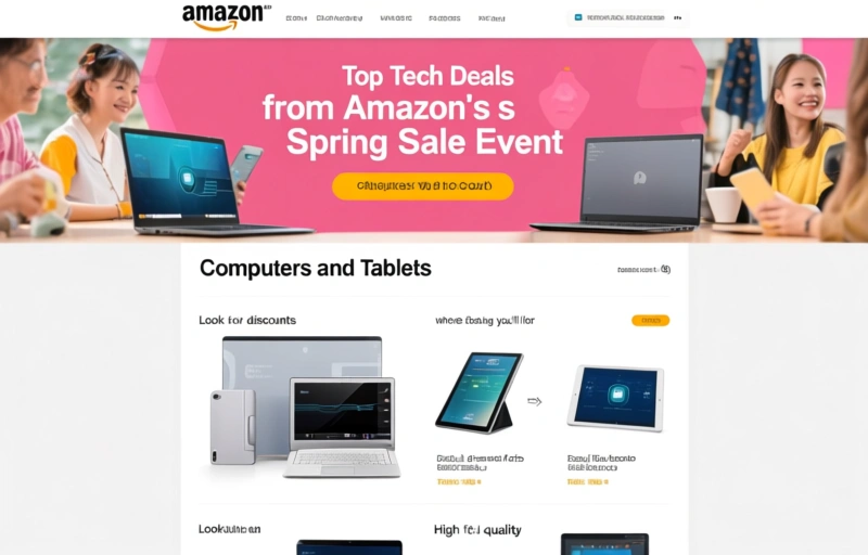 Visual representation of Top Tech Deals from Amazon's Spring Sale Event