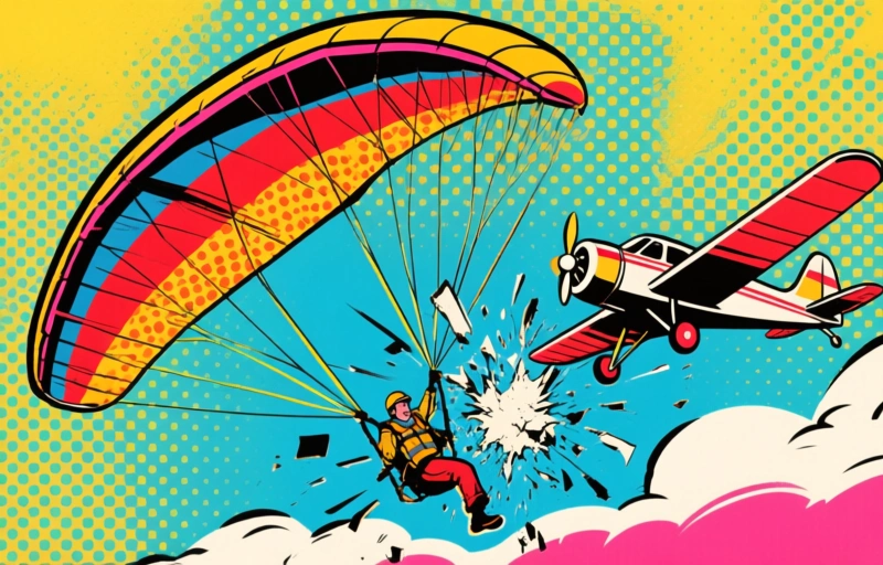 Paraglider Clipped by Plane Survives Midair Collision