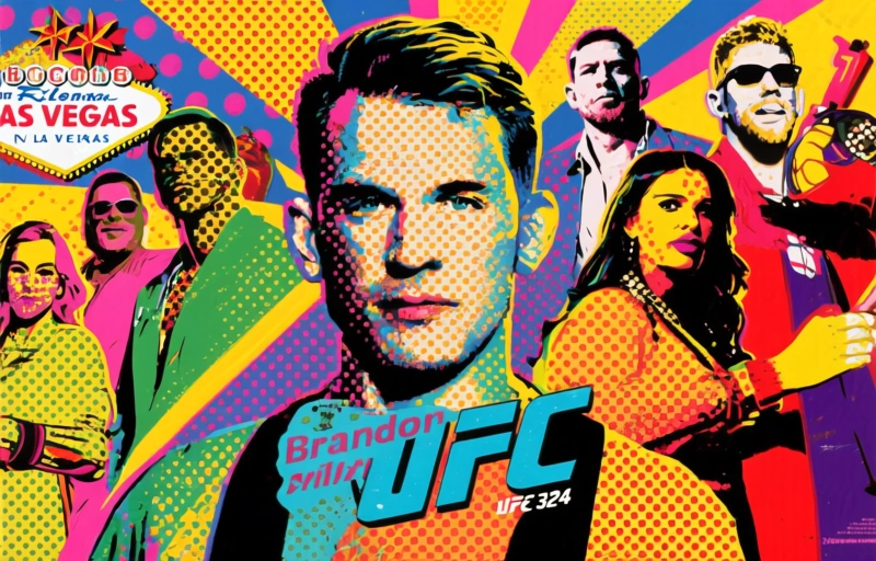 Brandon Sklenar brilla con celebridades en la celebración del UFC 324 en Las Vegas