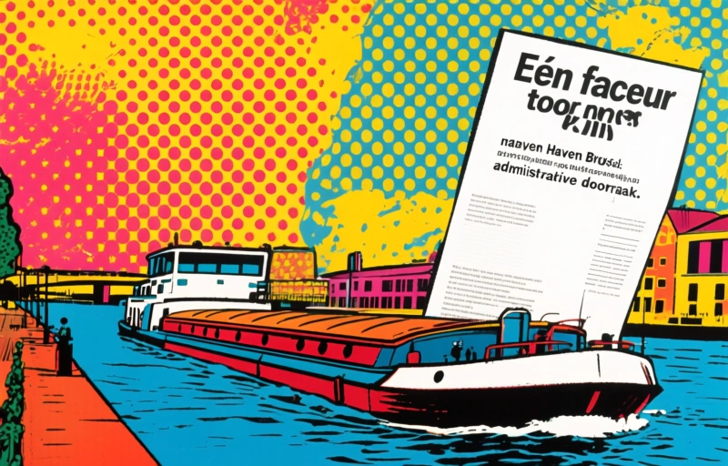 Eén factuur voor binnenvaart naar Haven Brussel: administratieve doorbraak
