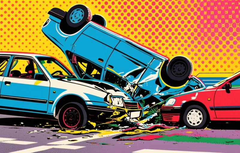 Car Flips After Clipping Another Vehicle in Bournemouth
