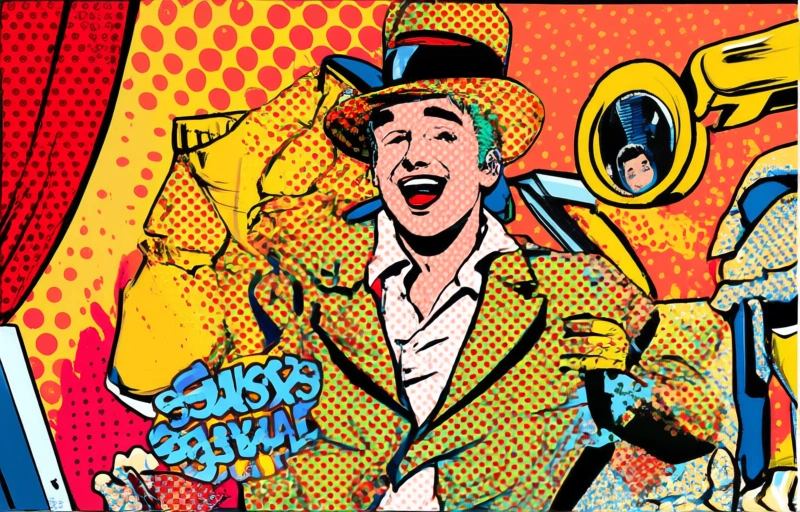 Visuele weergave van Frans leren met comedy