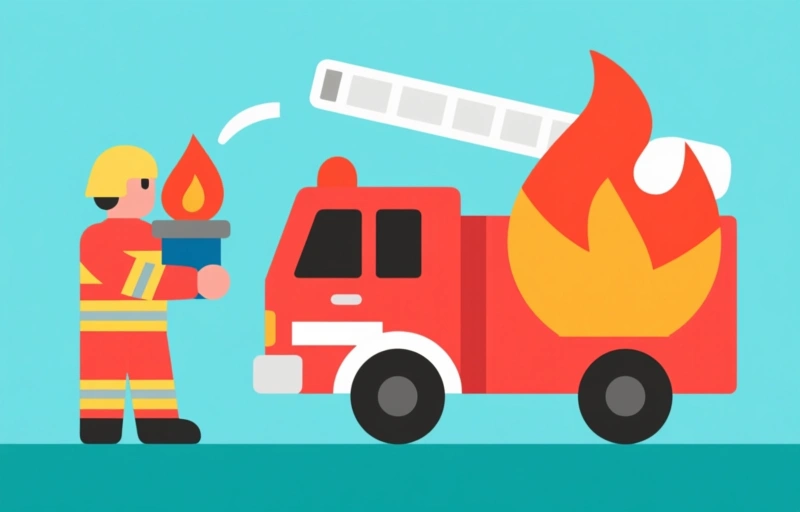 Visuele weergave van Brandbestrijding bij enorme vijf-alarm brand in Miami magazijn