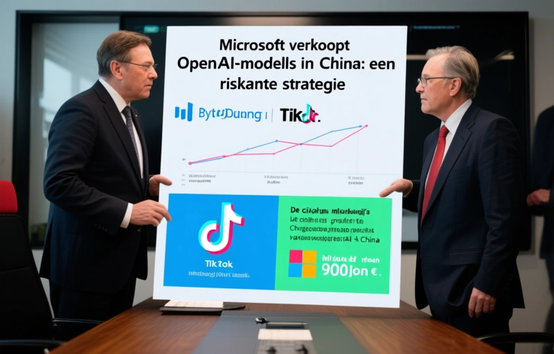 Visuele weergave van Microsoft verkoopt OpenAI-modellen in China