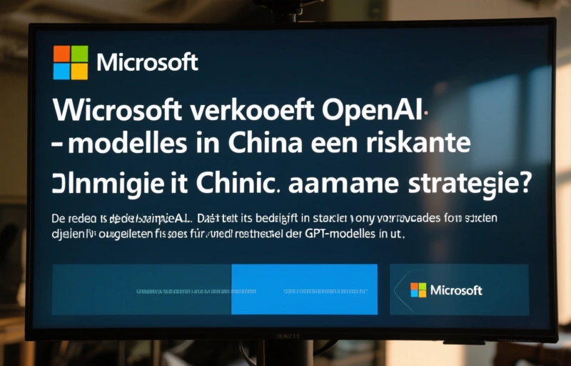 Visuele weergave van Microsoft verkoopt OpenAI-modellen in China