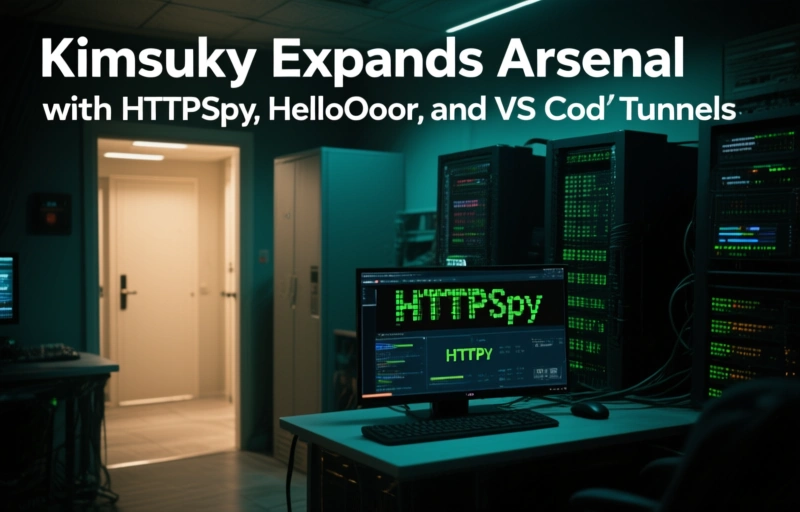 Visual representation of Kimsuky Expands Arsenal with HTTPSpy, HelloDoor, and VS Code Tunnels