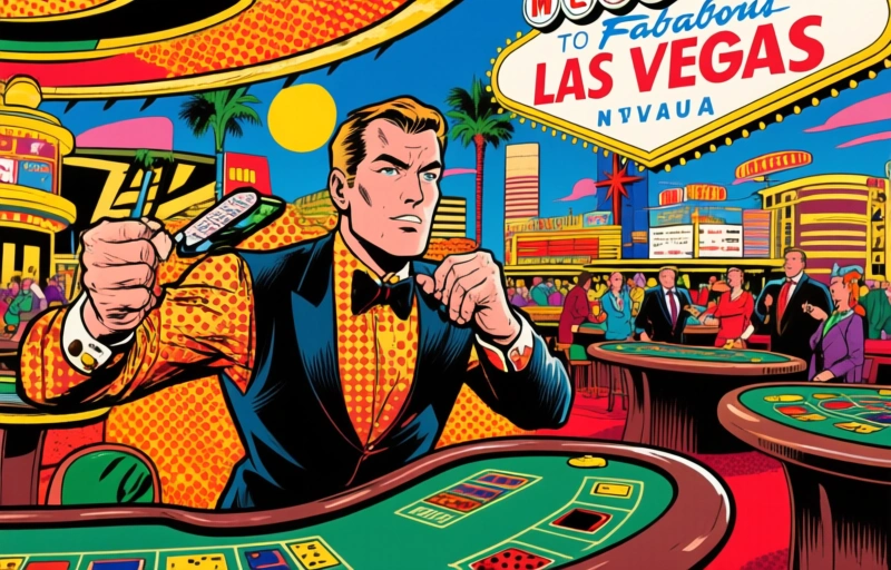 Visuaalinen esitys aiheesta Flamingovarkaus Las Vegasin kasinolla – mies oikeuteen