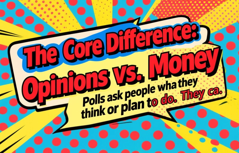 Visual representation of Prediction Markets vs Polls