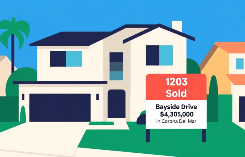 1203 Bayside Drive Sold for $4,305,000 in Corona Del Mar