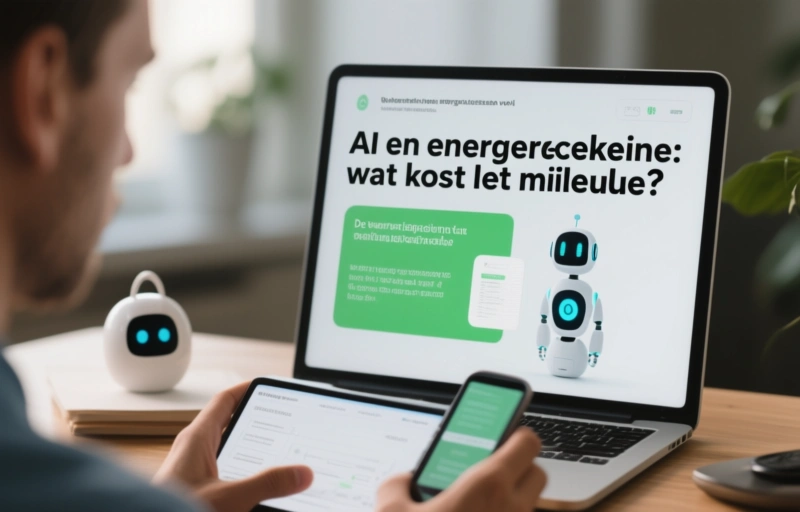 Visuele weergave van AI en energierekening
