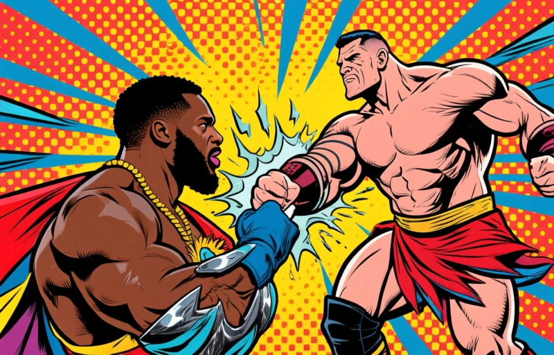 Visuelle Darstellung von Oba Femi besiegt Brock Lesnar bei WrestleMania 42