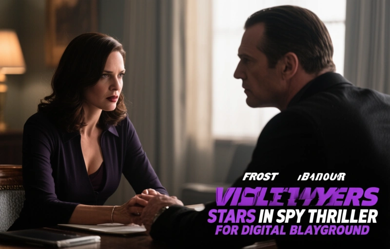 Visual representation of Violet Myers Stars in Spy Thriller for Digital Playground