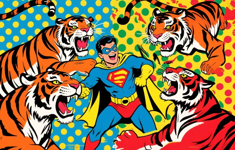 De Vier Tijgers Veroorzaken Chaos: Thaise Superhelden Humor