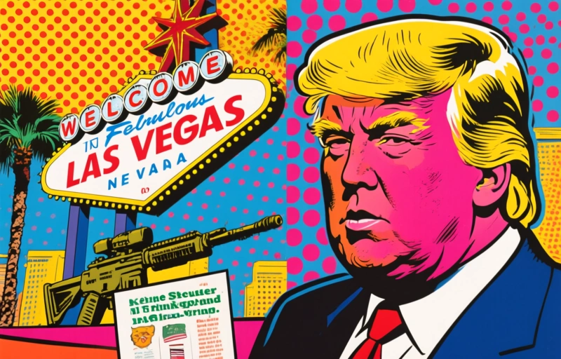 Trump in Las Vegas: Keine Steuer auf Trinkgeld und Iran-Krieg