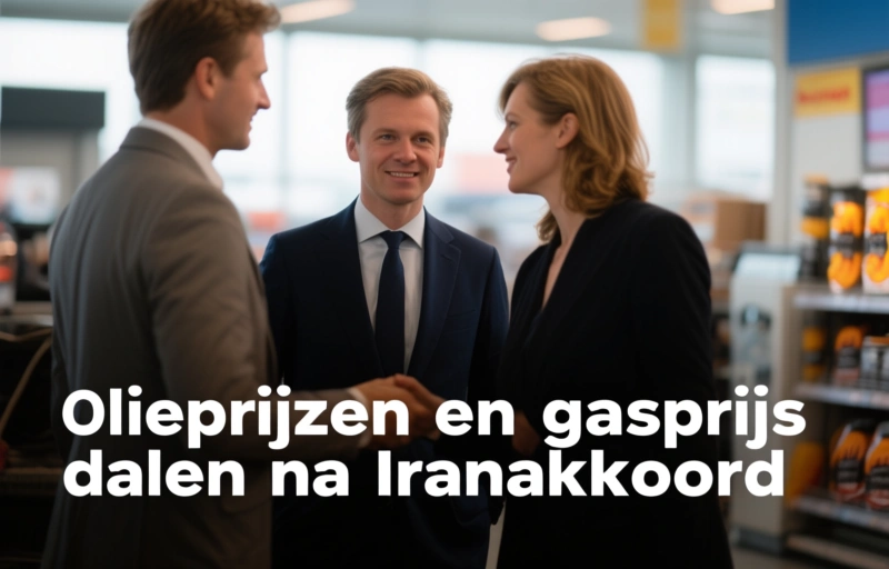 Visuele weergave van Olieprijzen en gasprijs dalen na Iranakkoord