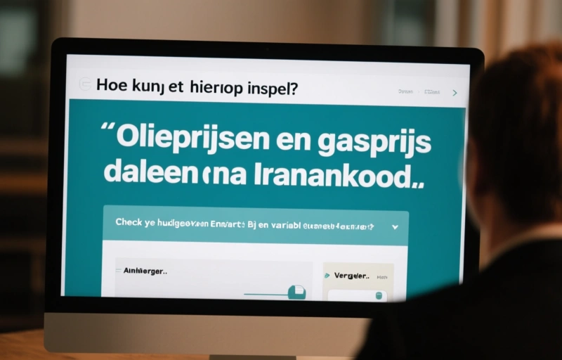 Visuele weergave van Olieprijzen en gasprijs dalen na Iranakkoord