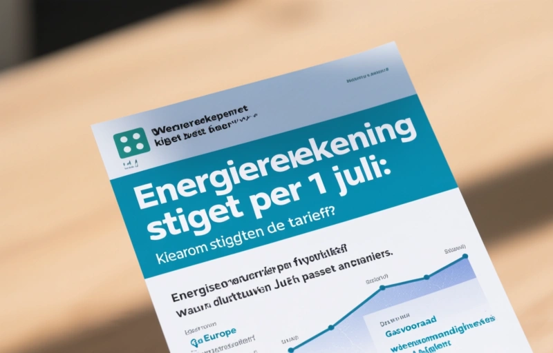 Visuele weergave van Energierekening stijgt per 1 juli