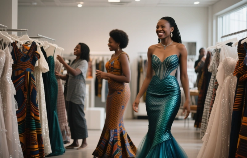 Find Discount African Mermaid Dresses Online in Canada