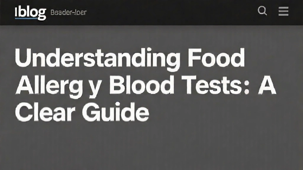 Understanding Food Allergy Blood Tests: A Clear Guide