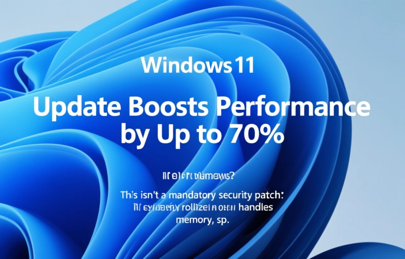 Visual representation of Windows 11 Update Boosts Performance by Up to 70%