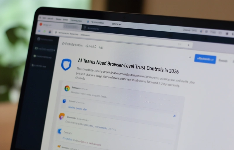 Visual representation of AI Teams Need Browser-Level Trust Controls in 2026