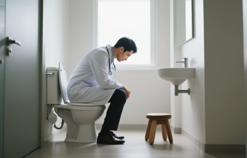Visual representation of Doctor's Simple Toilet Stool Trick for Better Digestion