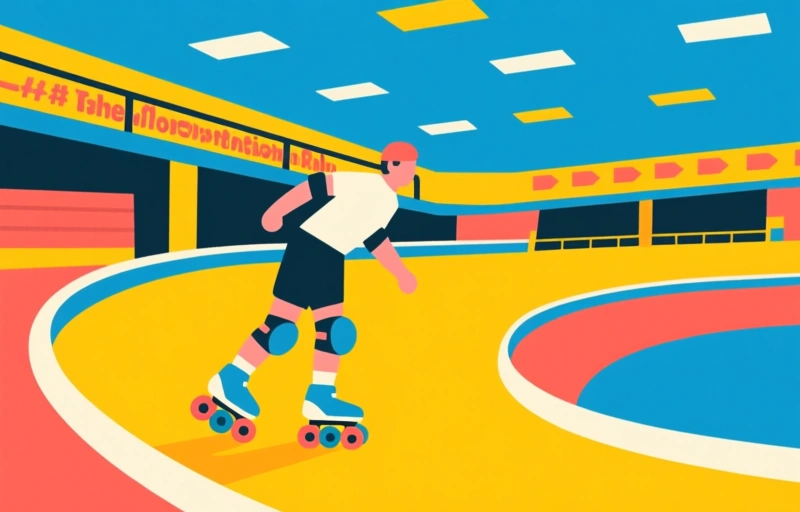 Visual representation of Rauschenberg's Lost Dance Revival in Brooklyn Roller Rink