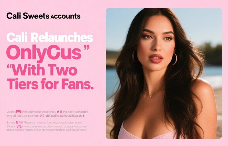 Visual representation of Cali Sweets Relaunches OnlyFans With Two Tiers for Fans