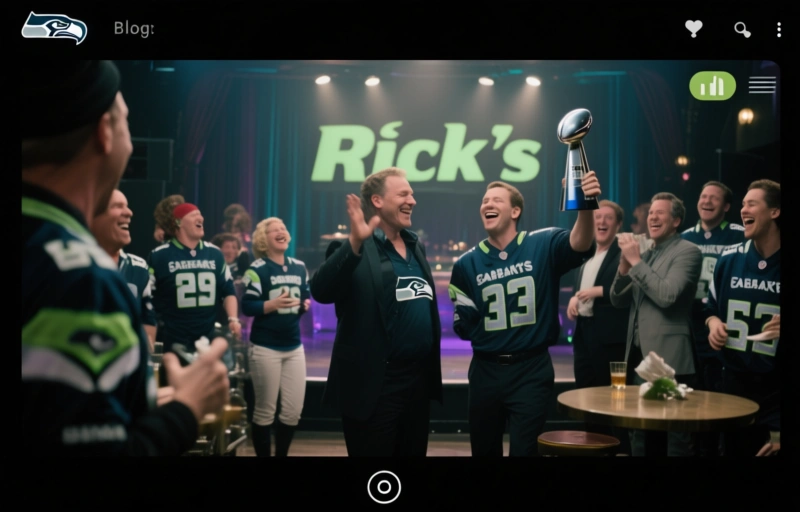 Rick's Cabaret Celebrates Seahawks Super Bowl Win