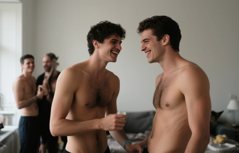 Apolo Adrii und Legrand Wolf verwöhnen Hugo Dupre und John Jai bei Gaycest