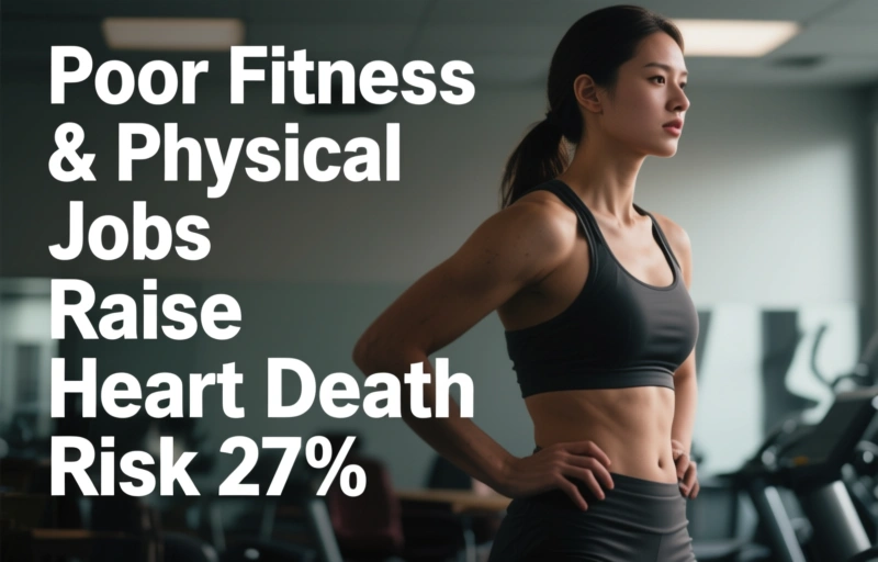 Visual representation of Poor Fitness & Physical Jobs Raise Heart Death Risk 27%