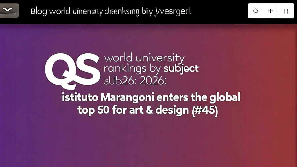 Istituto Marangoni Breaks into QS Top 50 for Art & Design