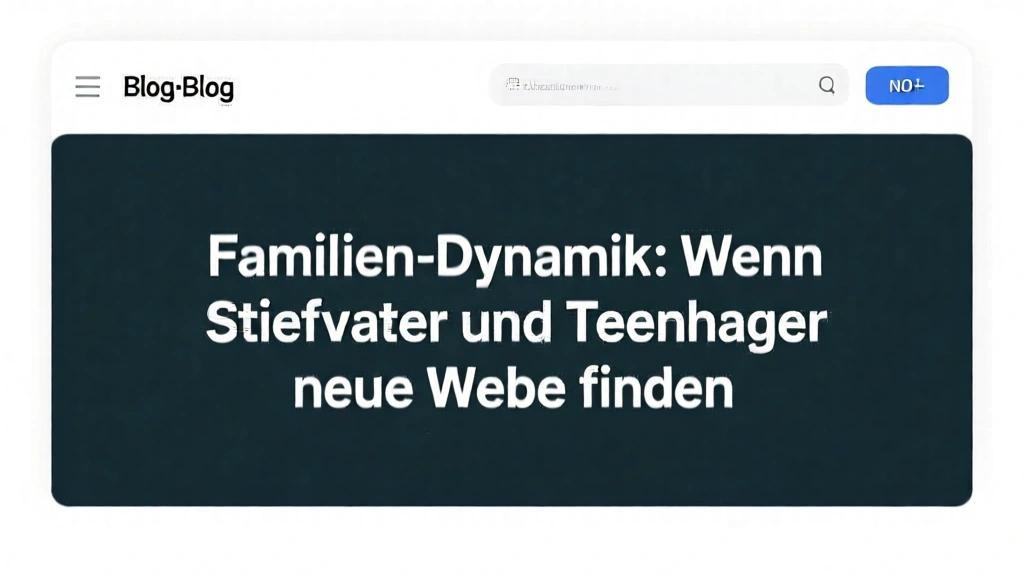 Familien-Dynamik: Wenn Stiefvater und Teenager neue Wege finden