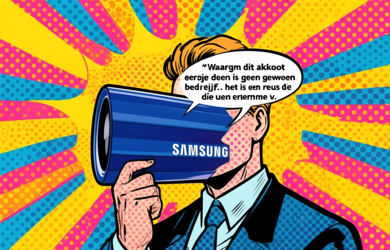Visuele weergave van Samsung en vakbond sluiten principeakkoord