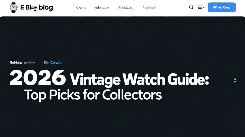 2026 Vintage Watch Guide: Top Picks for Collectors