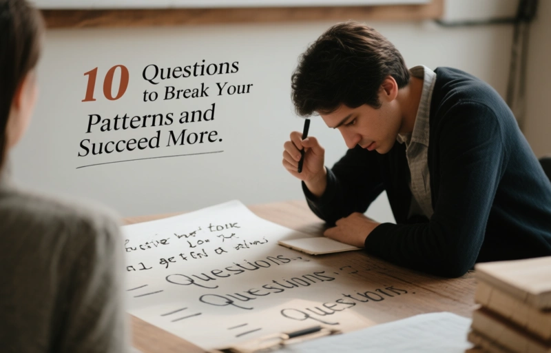 Visual representation of 10 Questions to Break Your Patterns and Succeed More