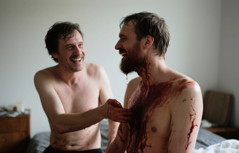 Keith Manecke: Nackt, hart und mit Sperma bespritzt