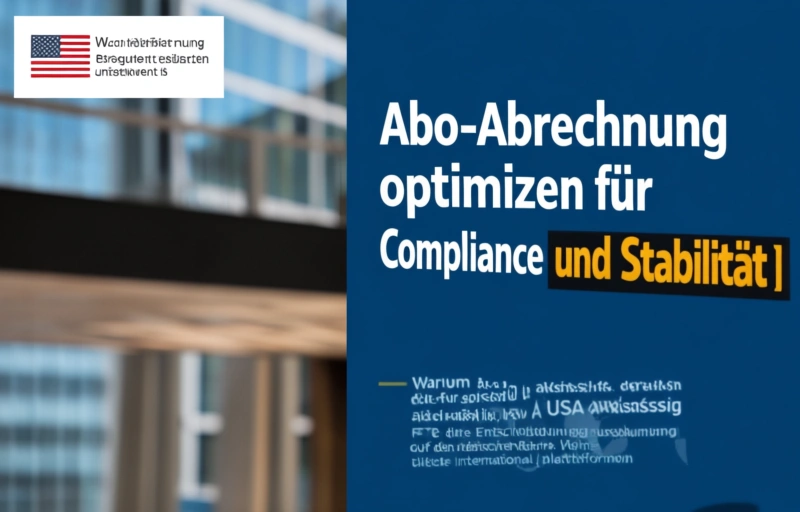 Visuelle Darstellung von Abo-Abrechnung optimieren für Compliance und Stabilität